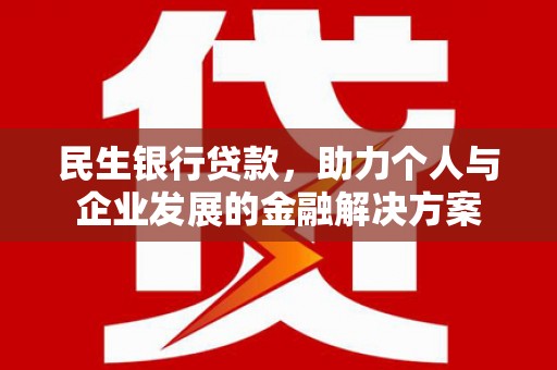 阿里民生银行贷款，助力个人与企业发展的金融解决方案