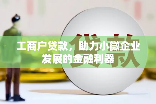 阿里工商户贷款，助力小微企业发展的金融利器