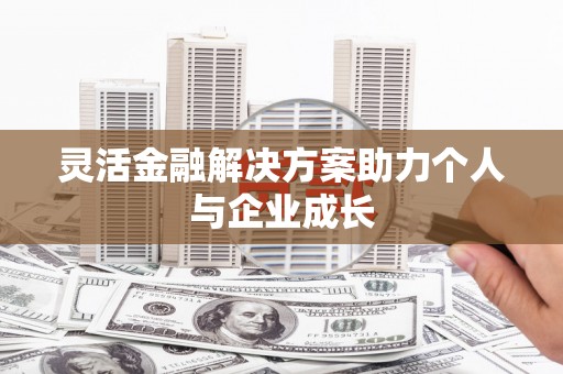 阿里灵活金融解决方案助力个人与企业成长
