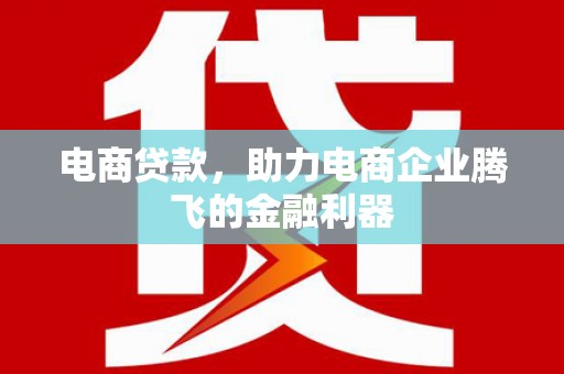 阿里电商贷款，助力电商企业腾飞的金融利器