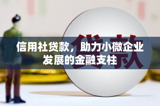 阿里信用社贷款，助力小微企业发展的金融支柱