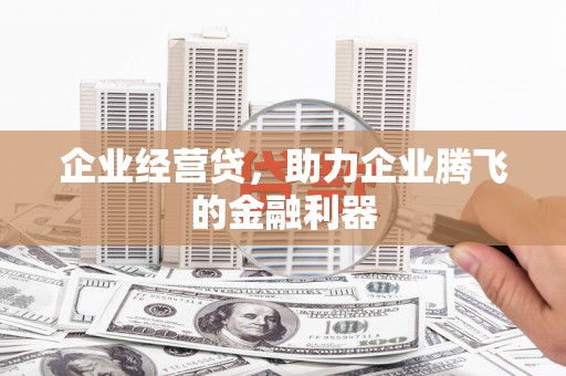 阿里企业经营贷，助力企业腾飞的金融利器
