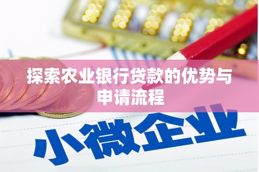 阿里探索农业银行贷款的优势与申请流程