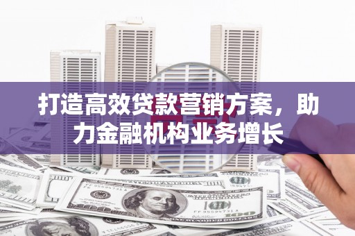 阿里打造高效贷款营销方案，助力金融机构业务增长