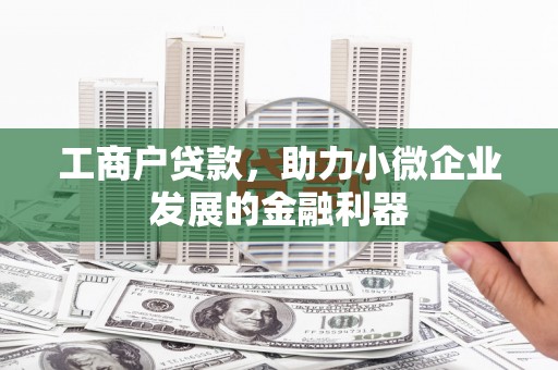 阿里工商户贷款，助力小微企业发展的金融利器