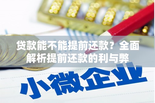 阿里贷款能不能提前还款？全面解析提前还款的利与弊