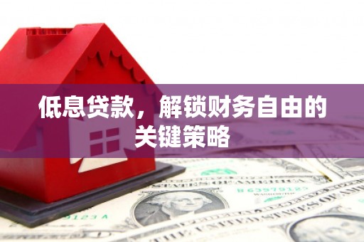 阿里低息贷款，解锁财务自由的关键策略