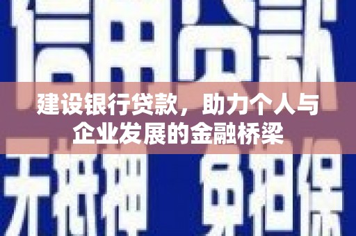 阿里建设银行贷款，助力个人与企业发展的金融桥梁