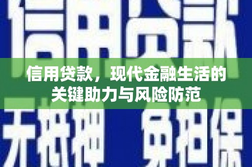 阿里信用贷款，现代金融生活的关键助力与风险防范