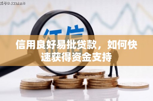 阿里信用良好易批贷款，如何快速获得资金支持