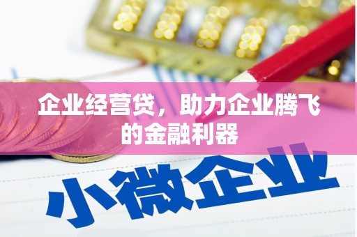 阿里企业经营贷，助力企业腾飞的金融利器