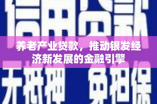 阿里养老产业贷款，推动银发经济新发展的金融引擎