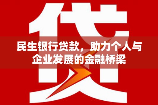 阿里民生银行贷款，助力个人与企业发展的金融桥梁