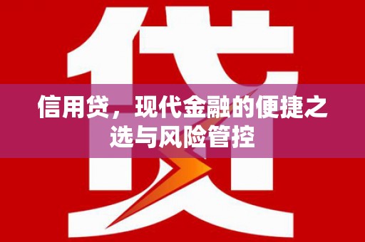 阿里信用贷，现代金融的便捷之选与风险管控