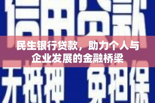 阿里民生银行贷款，助力个人与企业发展的金融桥梁