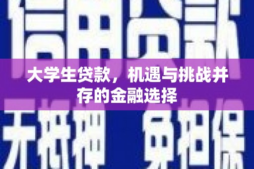 阿里大学生贷款，机遇与挑战并存的金融选择