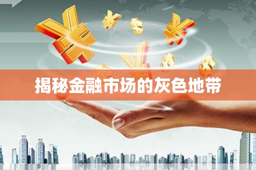 阿里揭秘金融市场的灰色地带